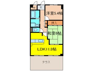 エバーグリーンの物件間取画像